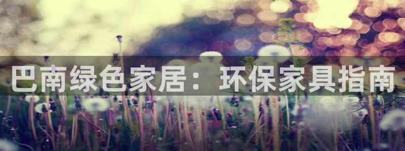 杏耀注册登陆：巴南绿色家居：环保家具指南