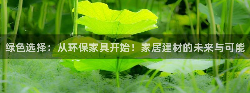 杏耀平台指定：绿色选择：从环保家具开始！家居建材的未来与可能