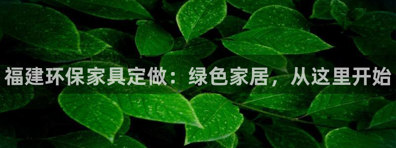 杏耀平台手机登录：福建环保家具定做：绿色家居，从这里开始